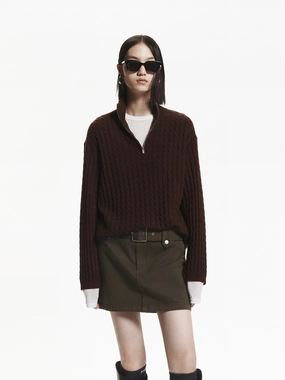 EcoFriendly Manufacturing Moisture Control Technology Loose Cable Knit Sweater