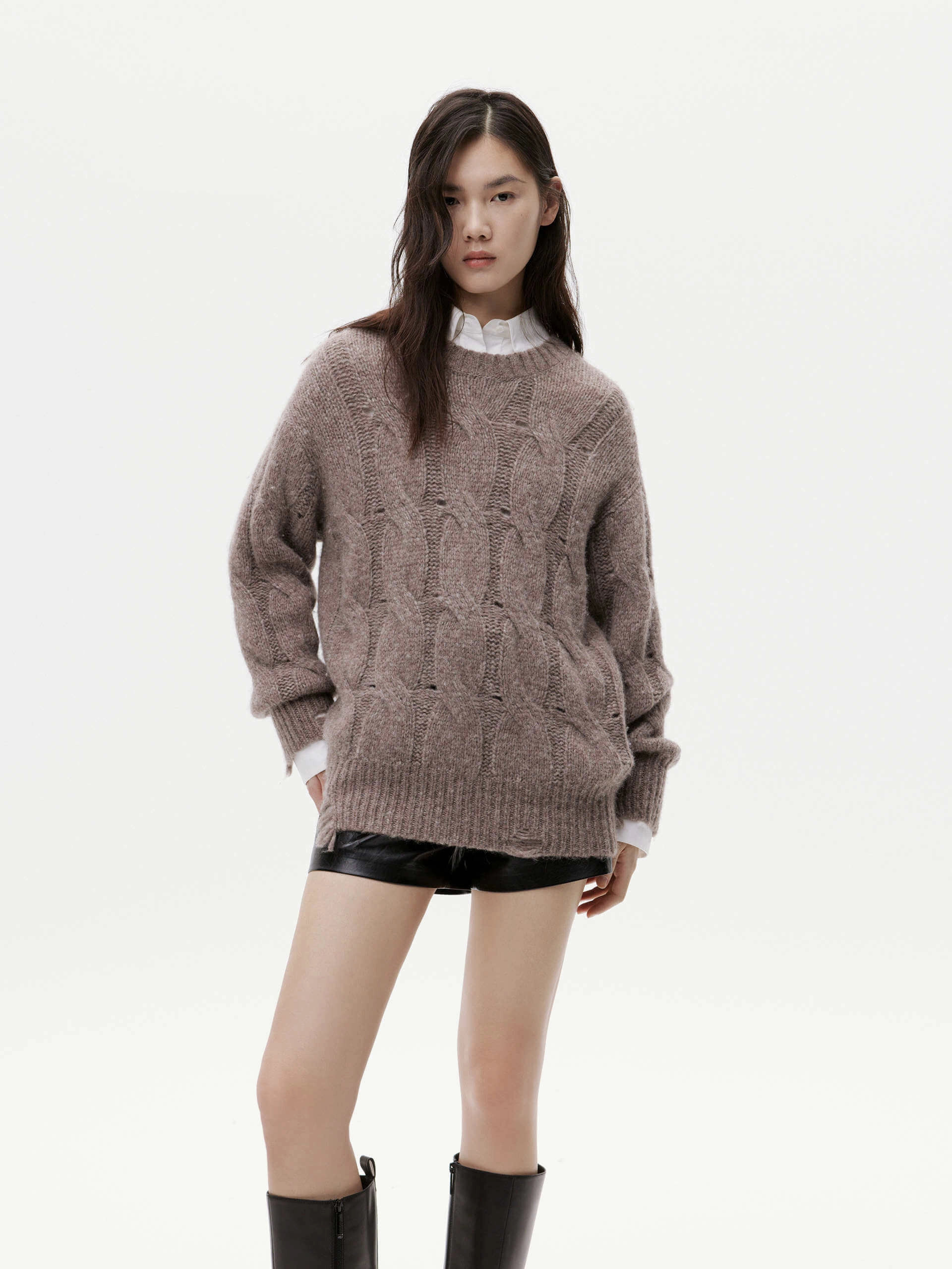 Loose Distressed Sweater Formal Tank