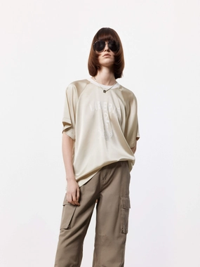YarnDyeStripe Loose Fit Satin Top