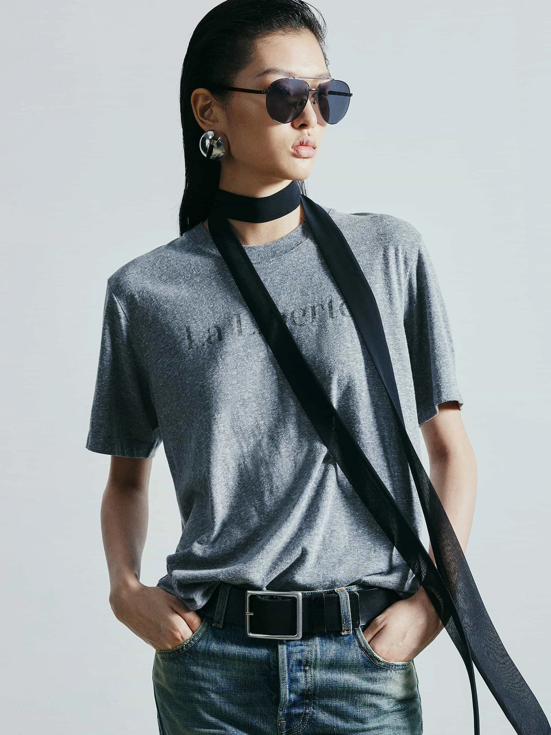 Practical Comfort Loose Letter Print T-shirt