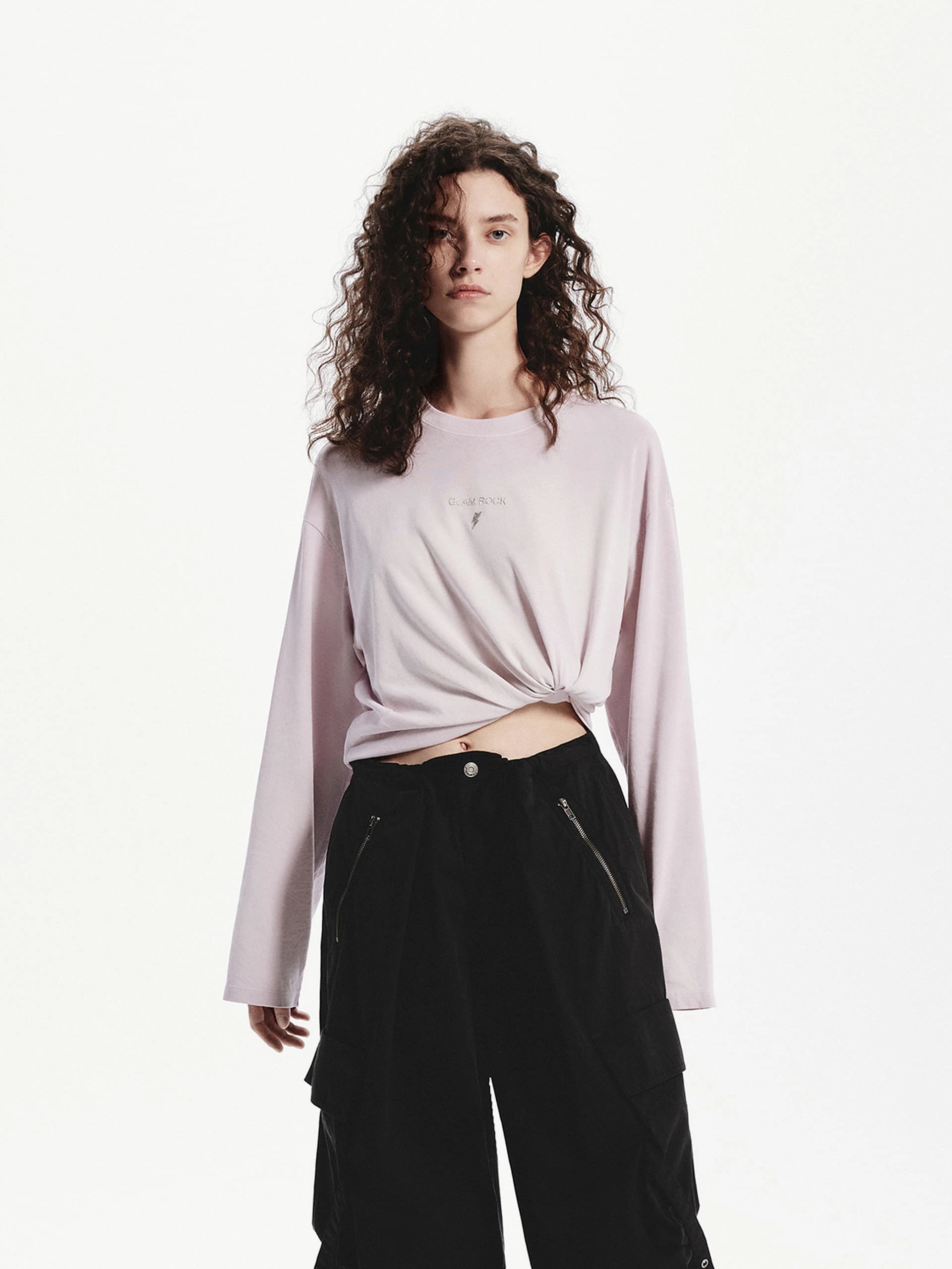 Loose Long Sleeve T-shirt Simple and Comfortable Sports Outfit