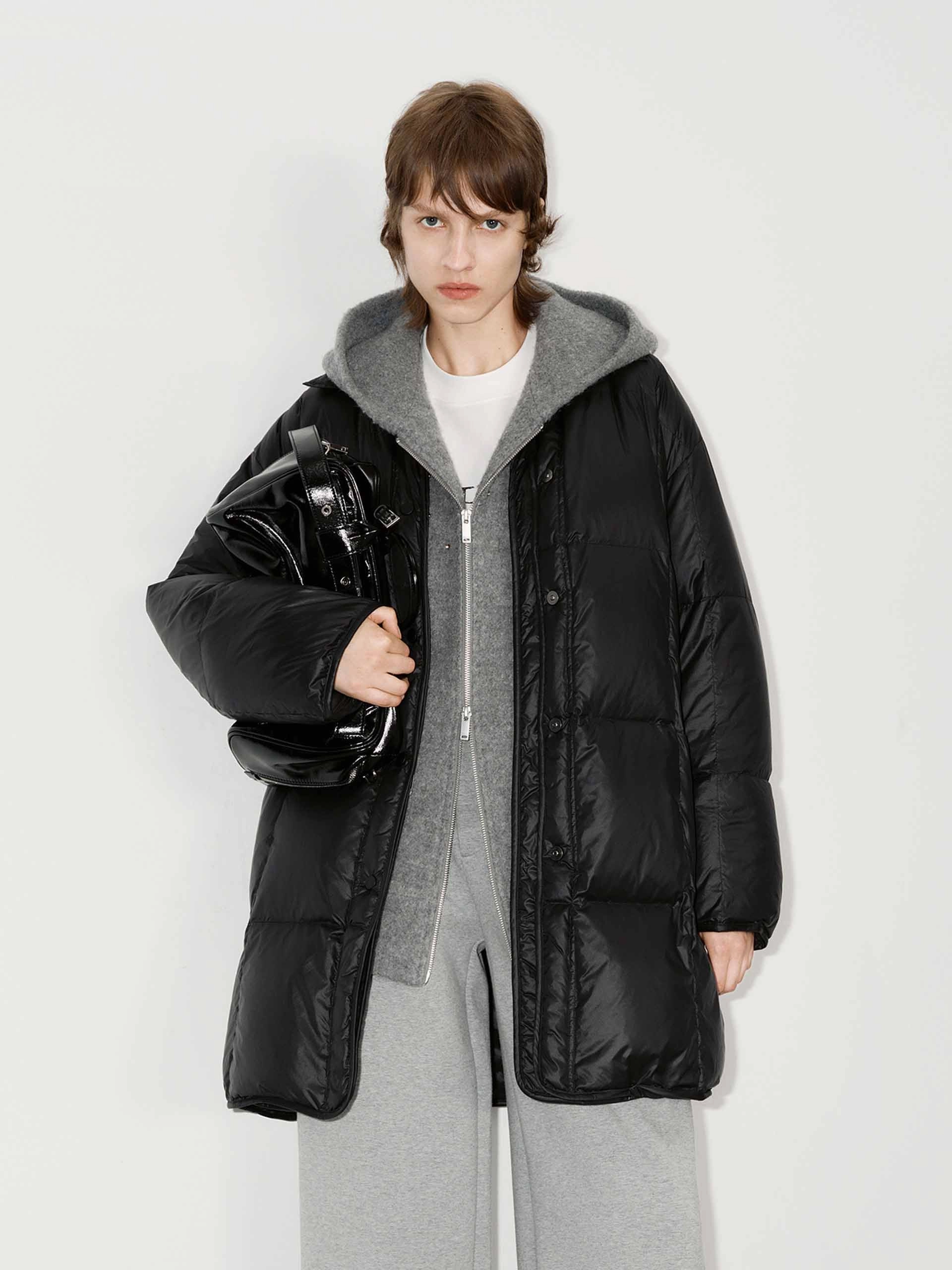 3-In-1 Set Loose Midi Puffer Coat