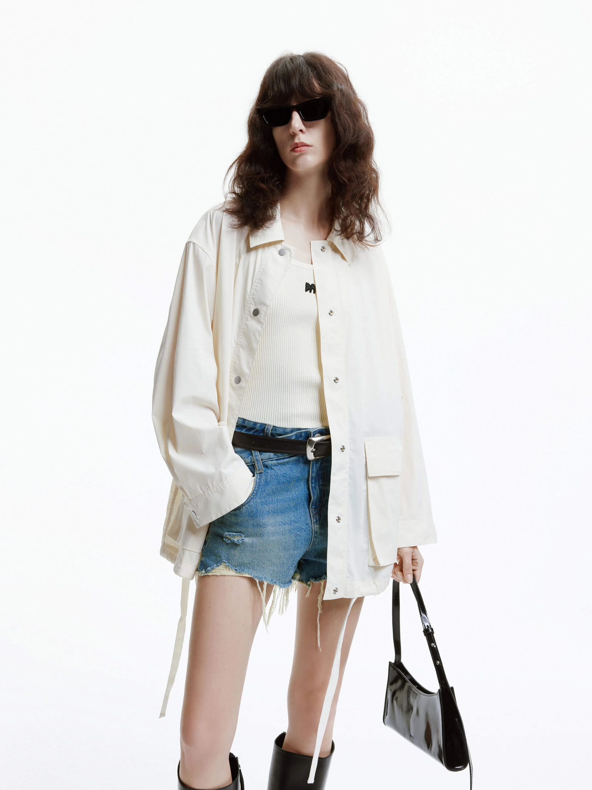Old Style Loose Snap Button Jacket