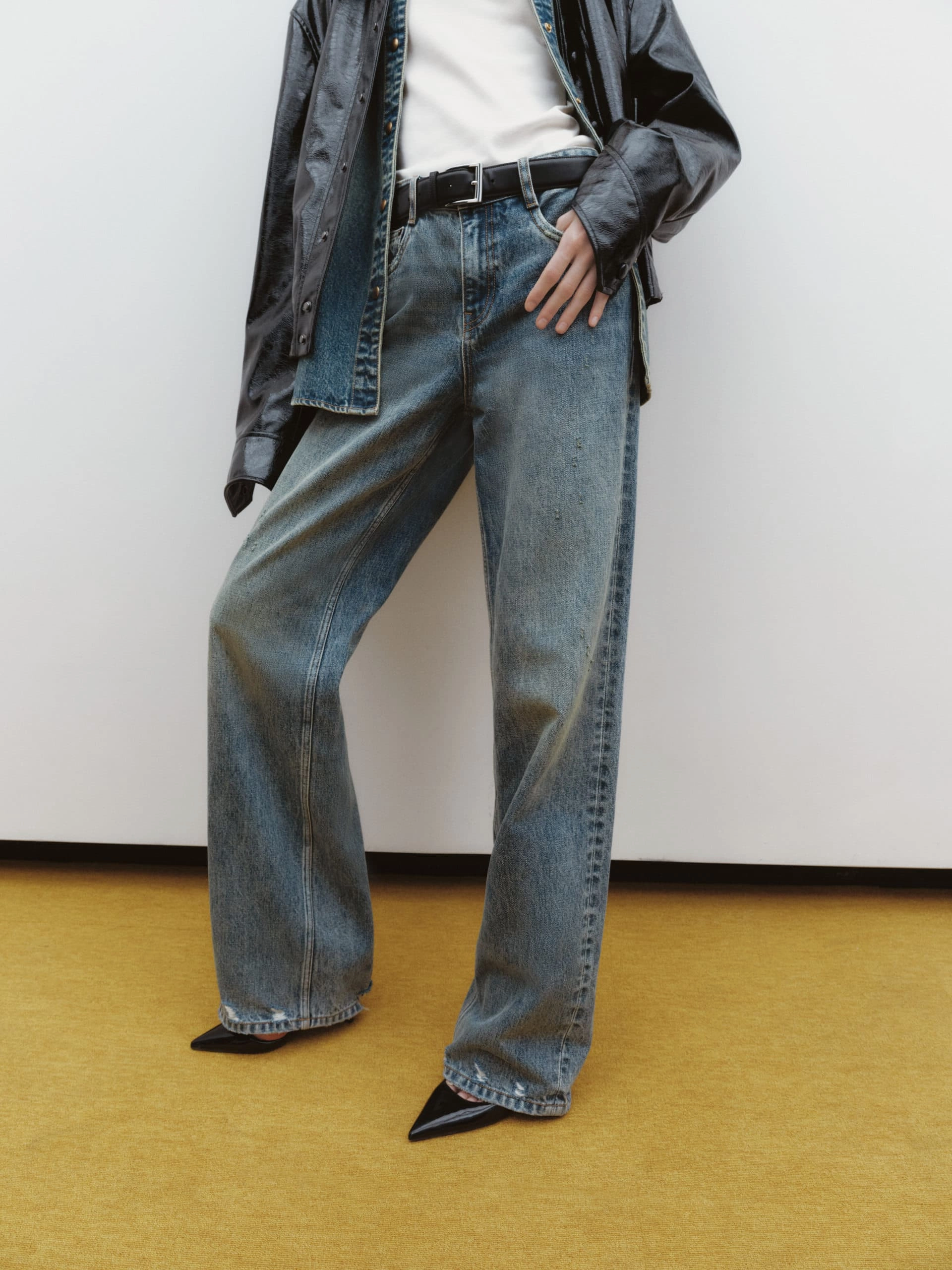 Street Essential Work Ready Neutral Loose Straight Denim Jeans