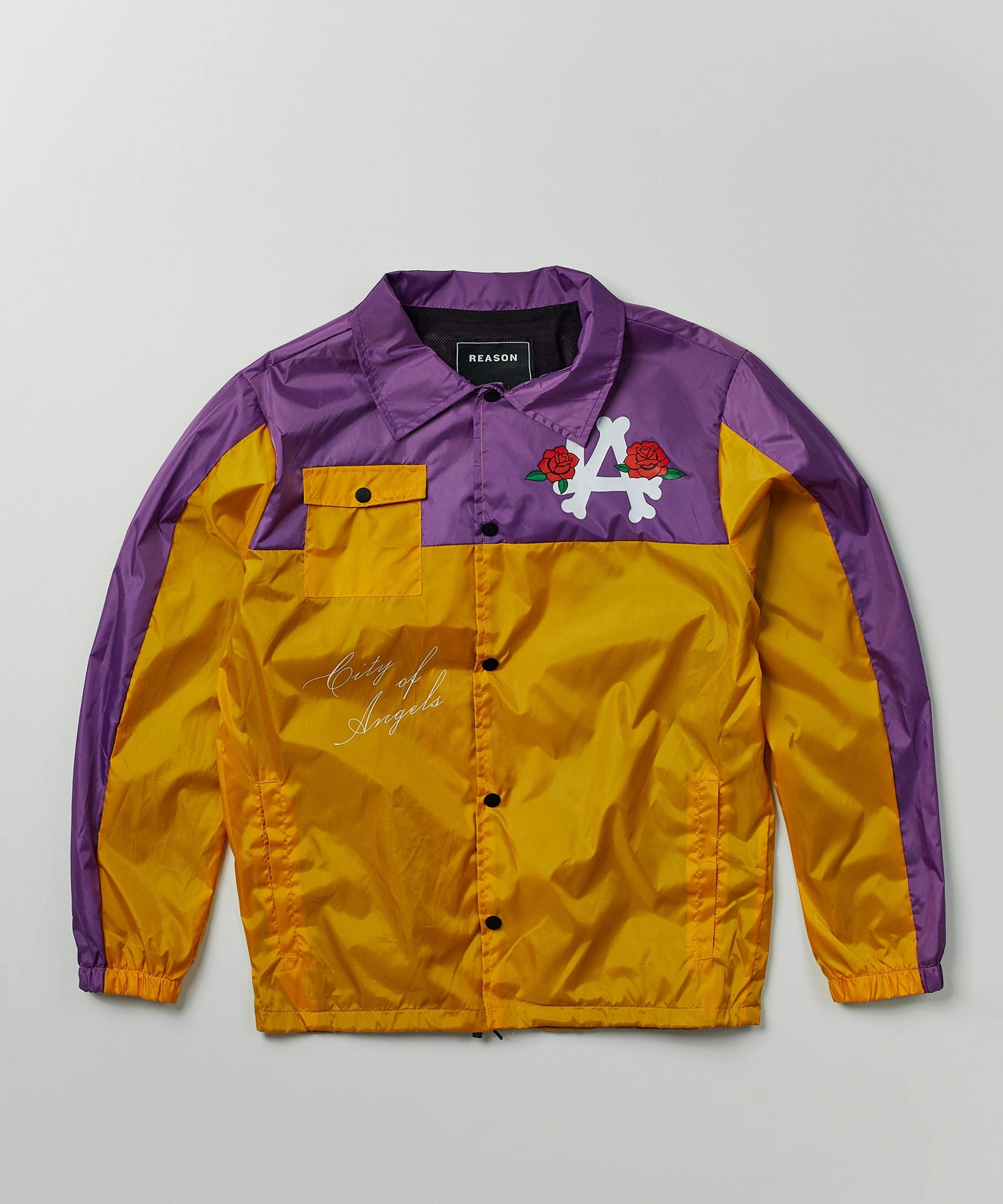 wrinkle free finish Los Angeles Coaches Jacket - Yellow