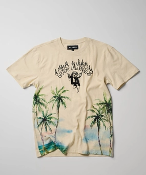 Thermal regulation Lost Angels Embroidered Short Sleeve Tee - Off White