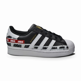 Torsion Stability Systems Work Out Juniors Adidas Superstar J - FX5872 - Black Superstar Taping