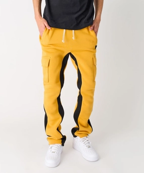 Zip Pocket Stay Active Flare Stacked Fleece Sweatpants - Timber