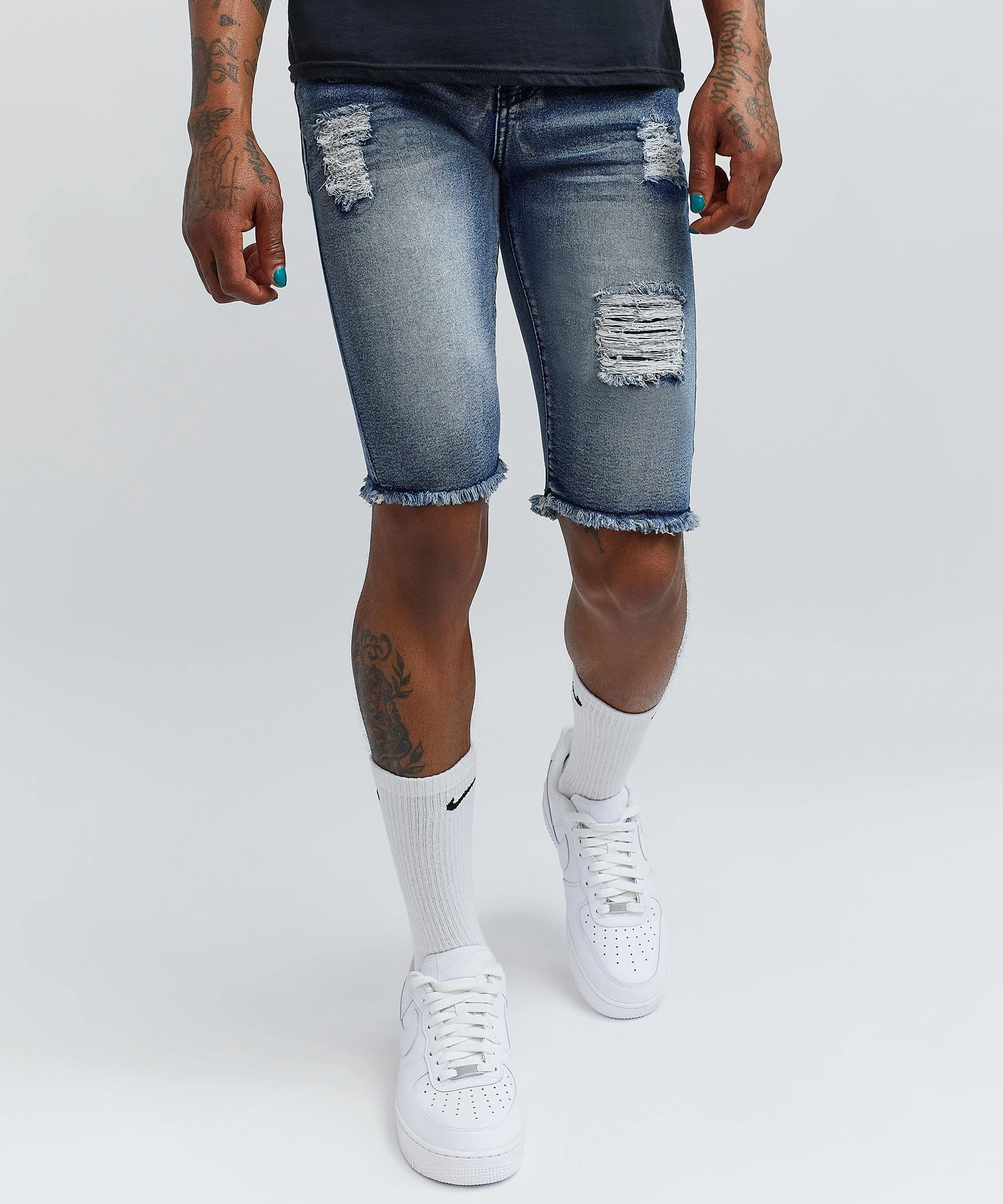 Antique Cutoff Denim Shorts NonFade Dye