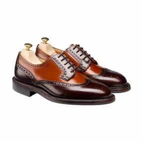 Luna Dark Brown & Tan Cavalry Calf Effortless Walk Smart Fit Shoes