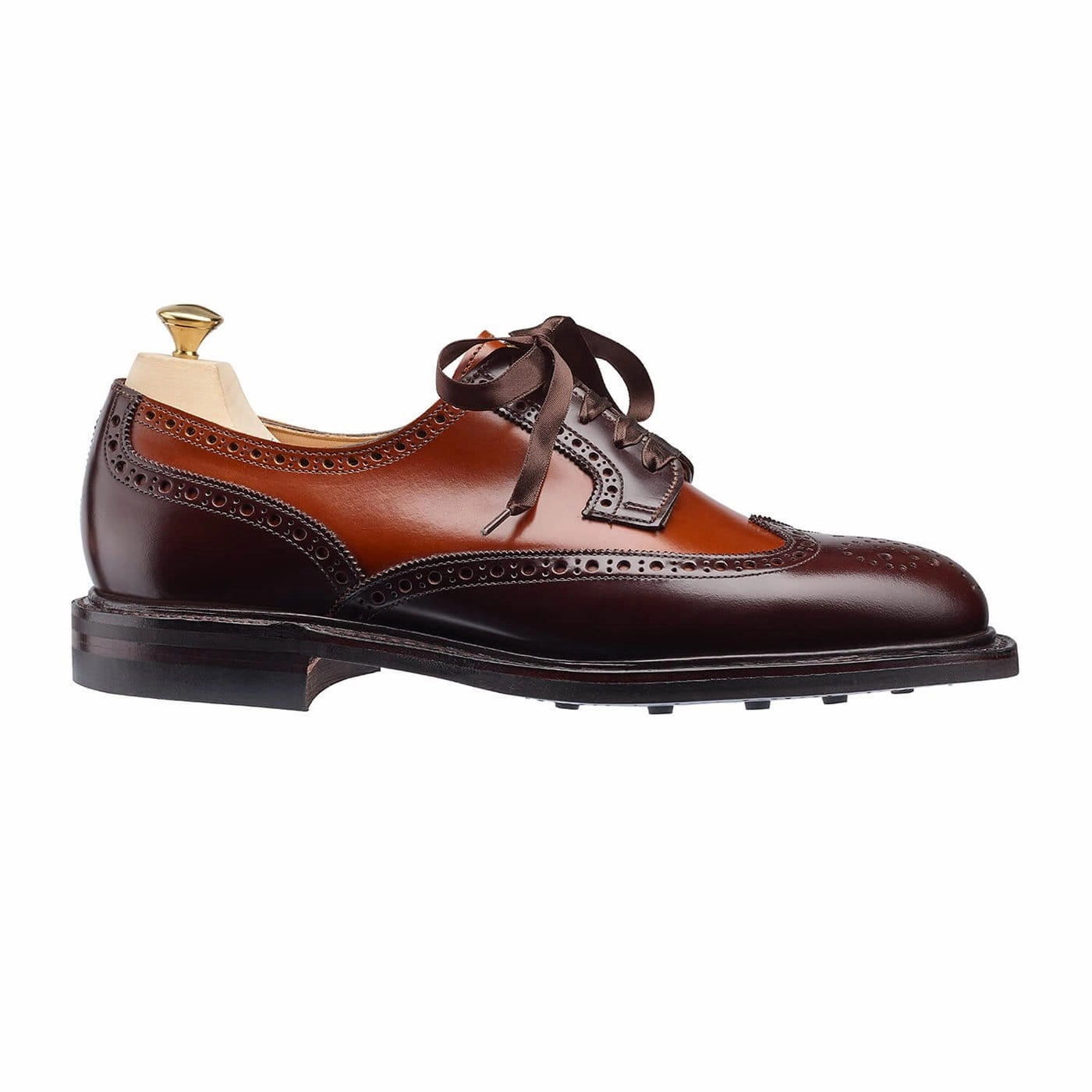 Stylish Pick Smart Profile Luna Dark Brown & Tan Cavalry Calf