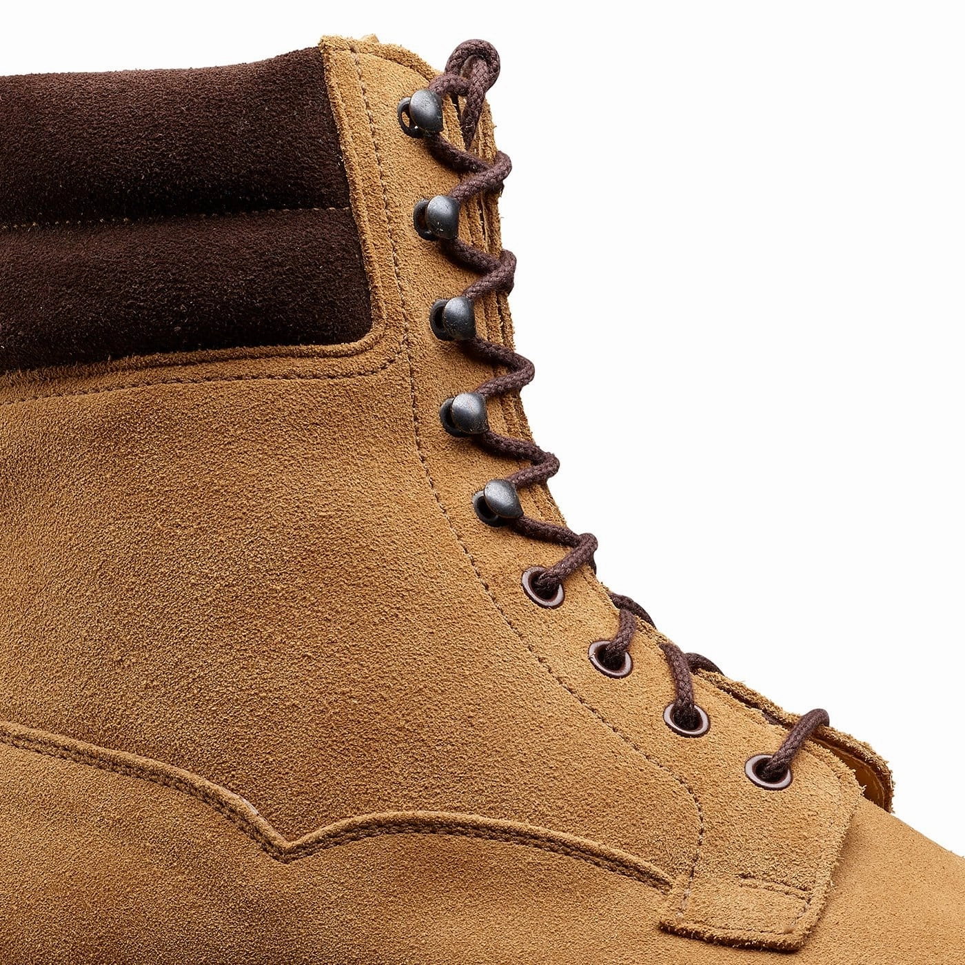 Ross Fawn Suede & Dark Brown Suede Collar Polished Finish Polished Shine
