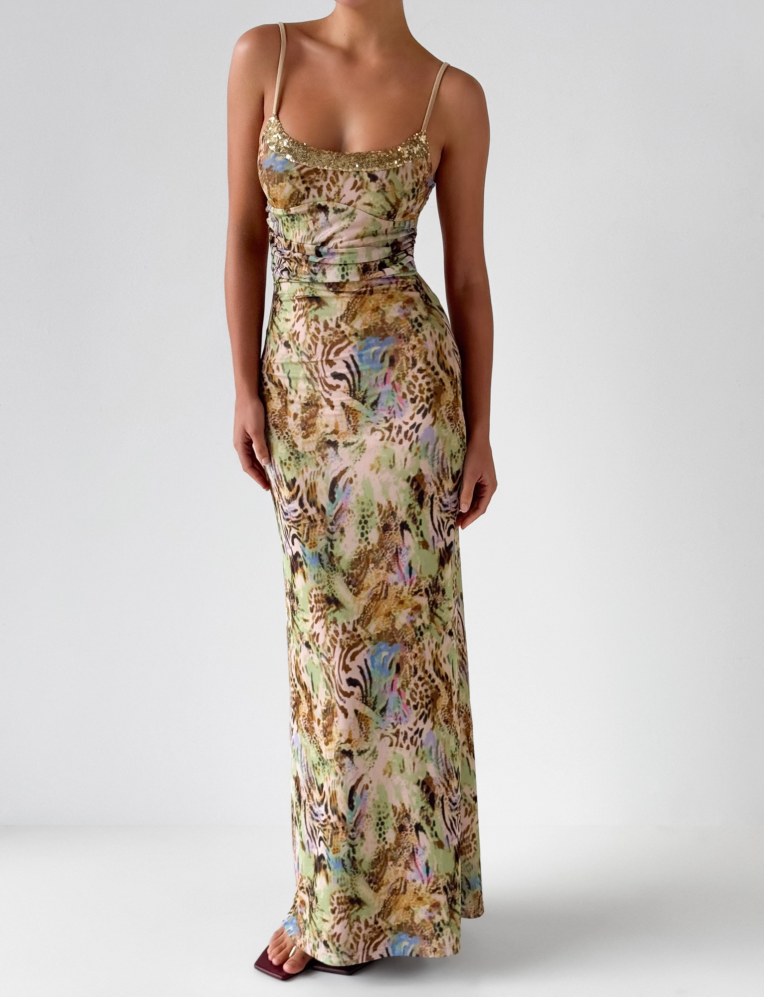 Nordic Plain ELYSIUM MAXI DRESS - ANIMAL SWIRL