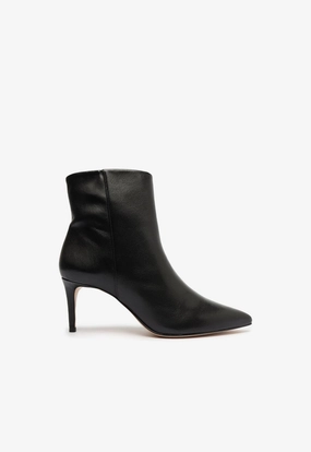 Magali Mid Leather Bootie Shock Absorption Core Mid Length