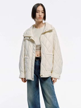 PU Leather Pocket Jacket Minimal Look Windproof Construction