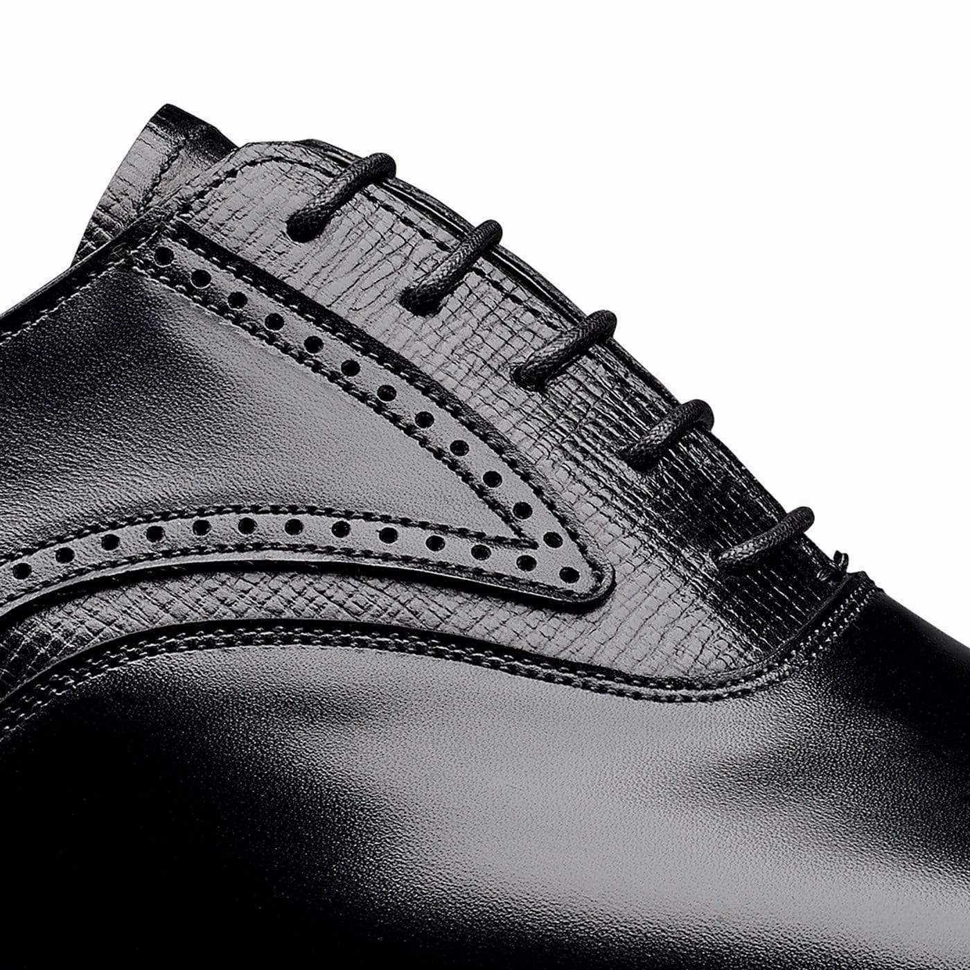 Perry Black Calf & Black Willow Grain Formal Elegance