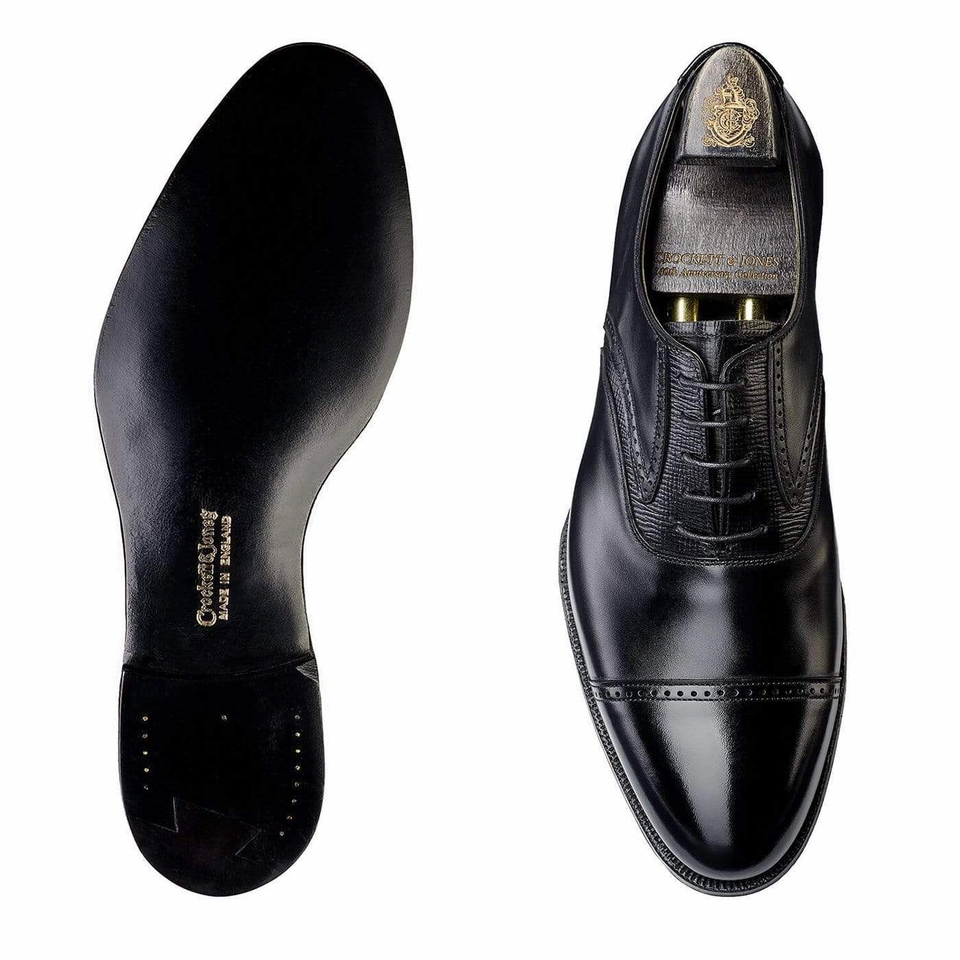 Perry Black Calf & Black Willow Grain Structured Upper Tailoring Fan