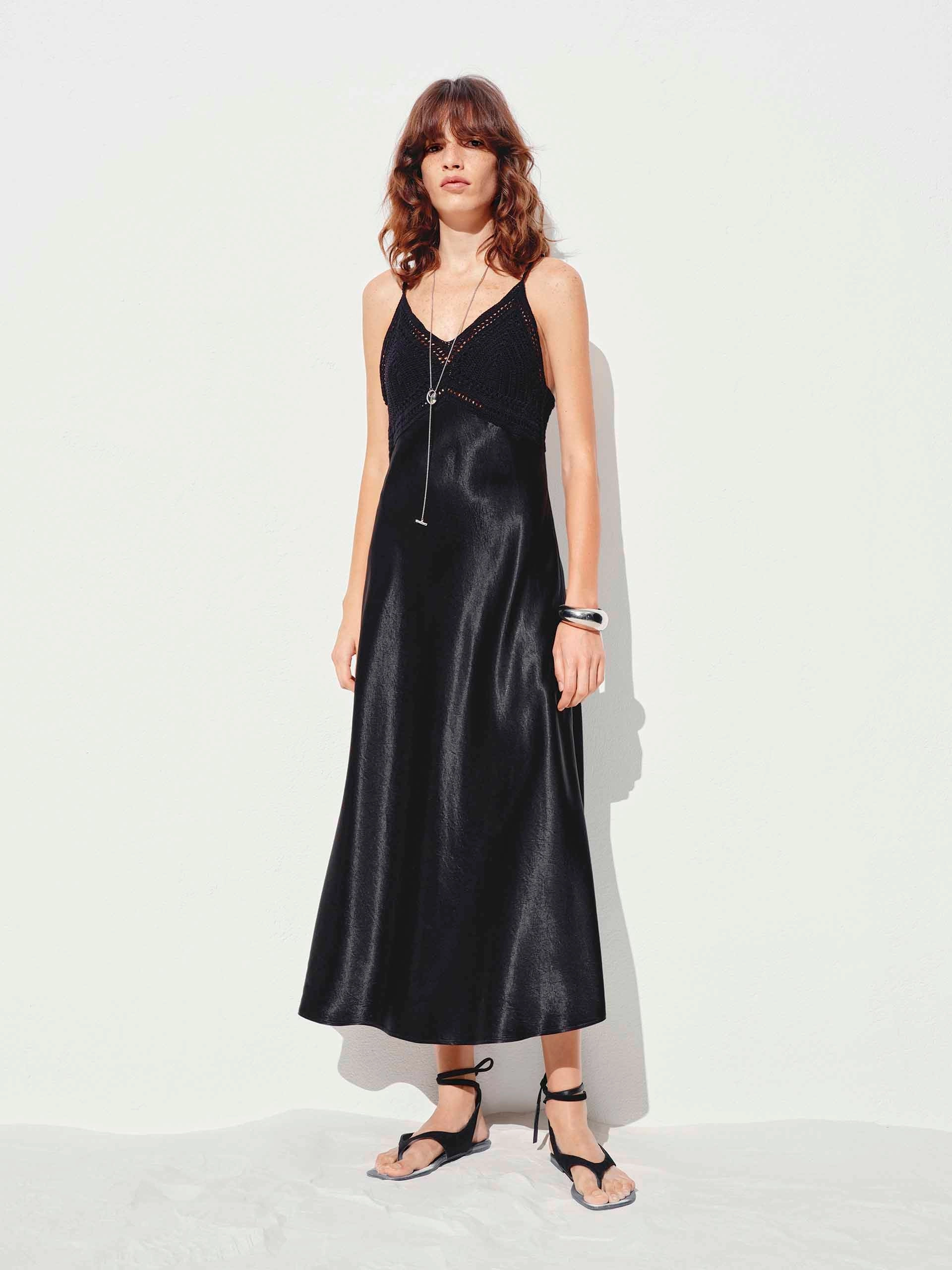 Spaghetti Straps A-line Midi Dress Elegant Flow Cozy Drape