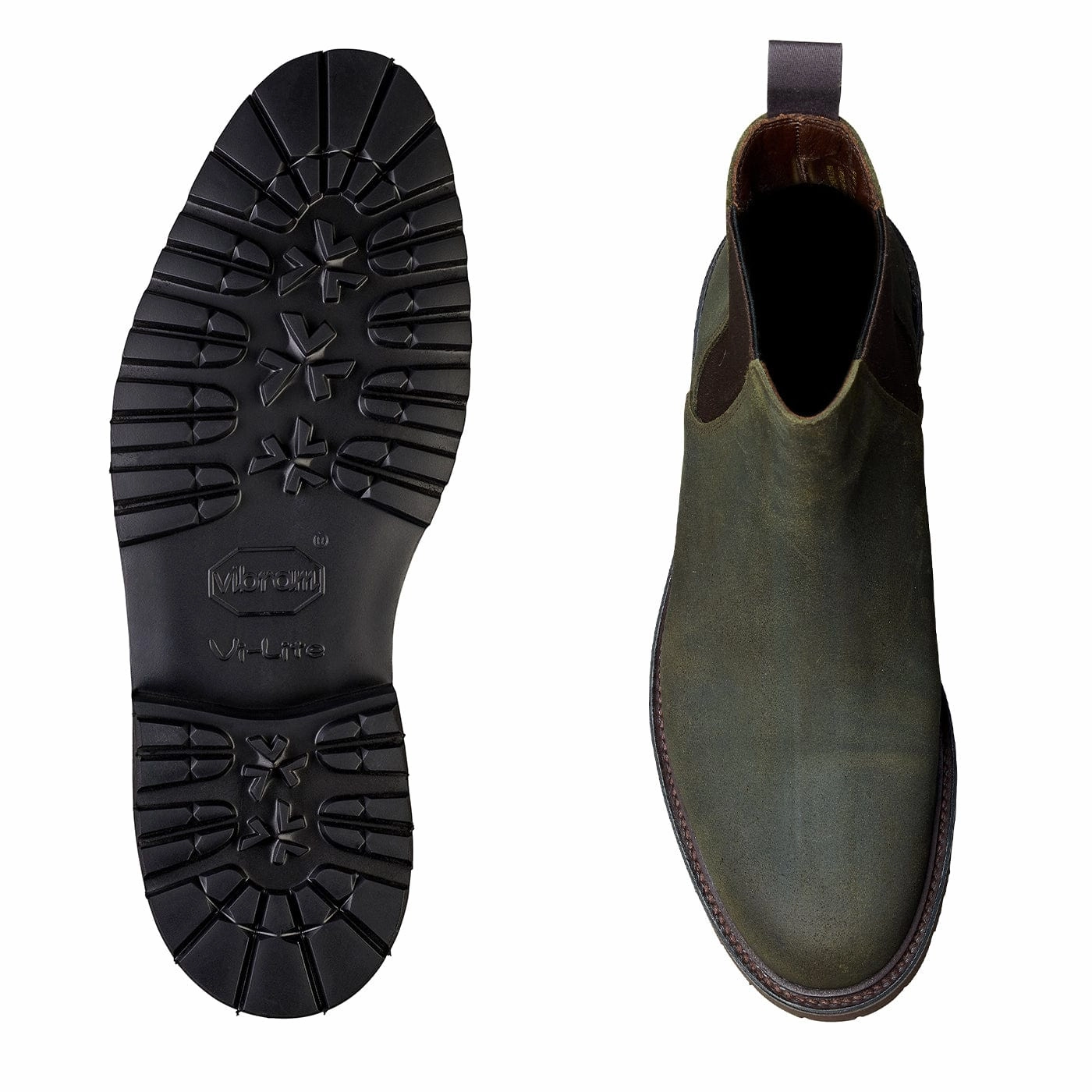 Margie 2 Green Rough-Out Suede Classic Line