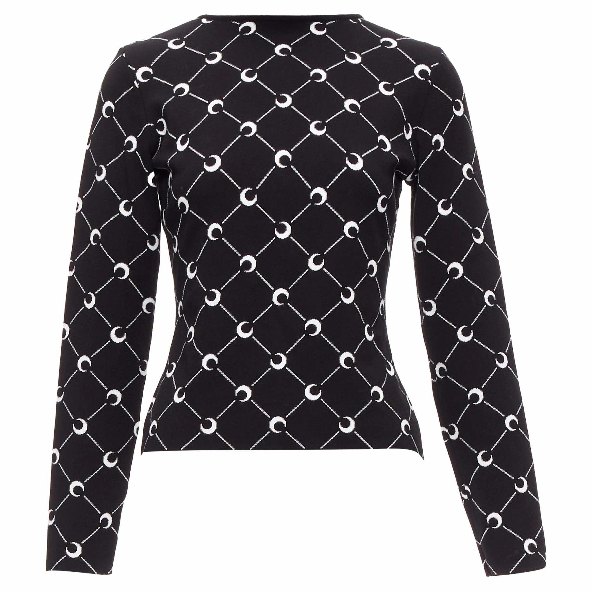 Marine Serre Crescent Moon knitted long slevee sweater top Knitwear Look Lightweight insulation