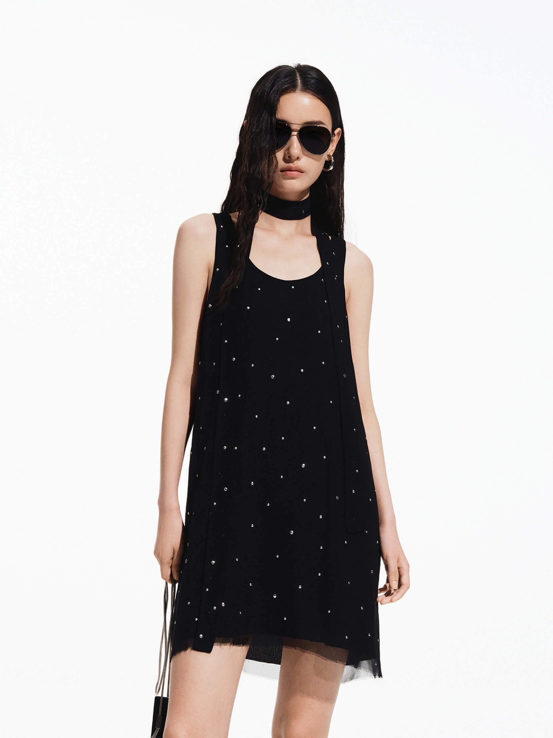Silk Blend Mini Dress Chic Everyday Wear