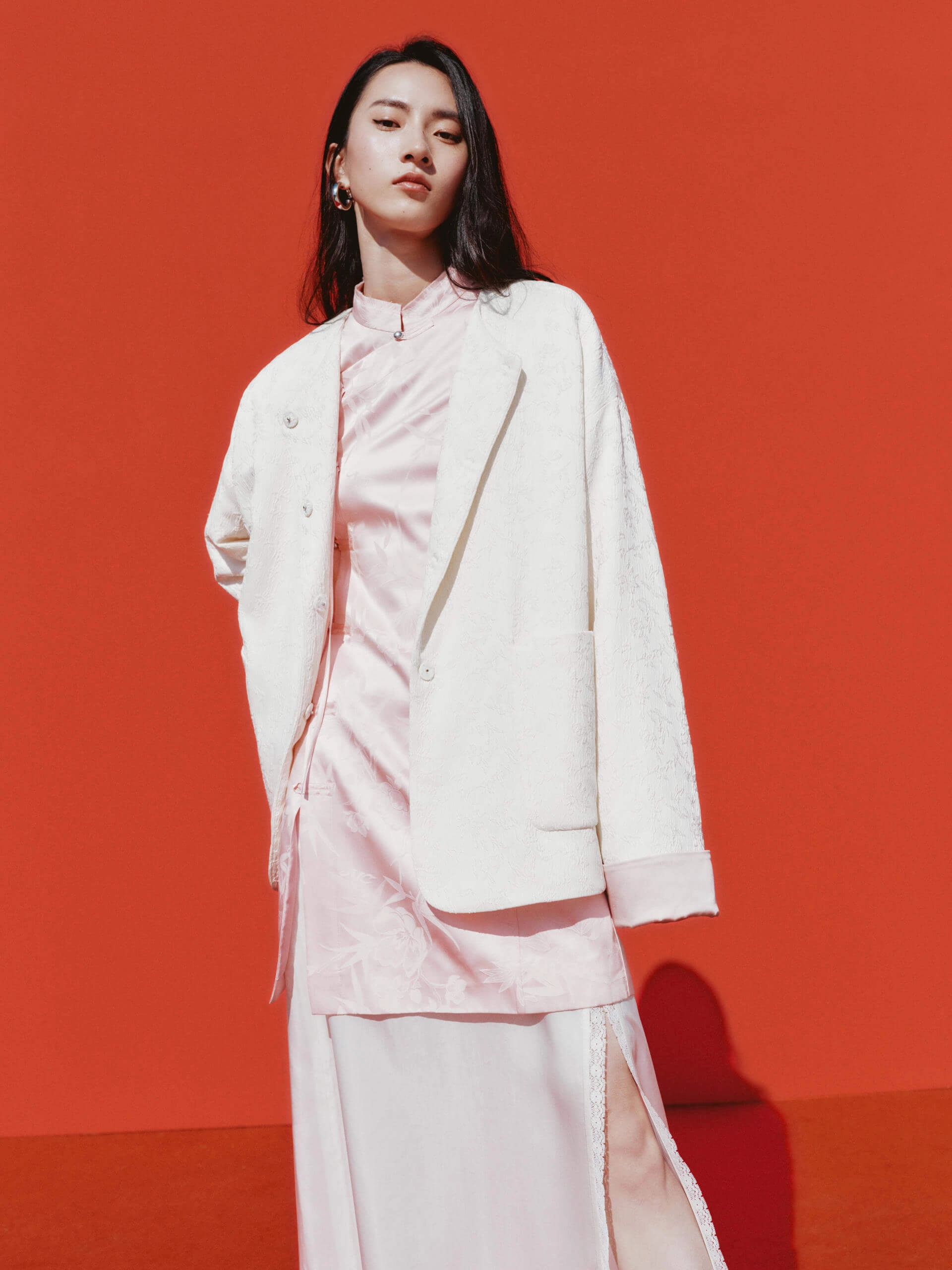 Cool Touch Confident Mood Silk Blend Jacquard Dress