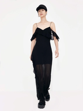 Maxi Chiffon Cami Dress Shade Soft Sleek Appearance