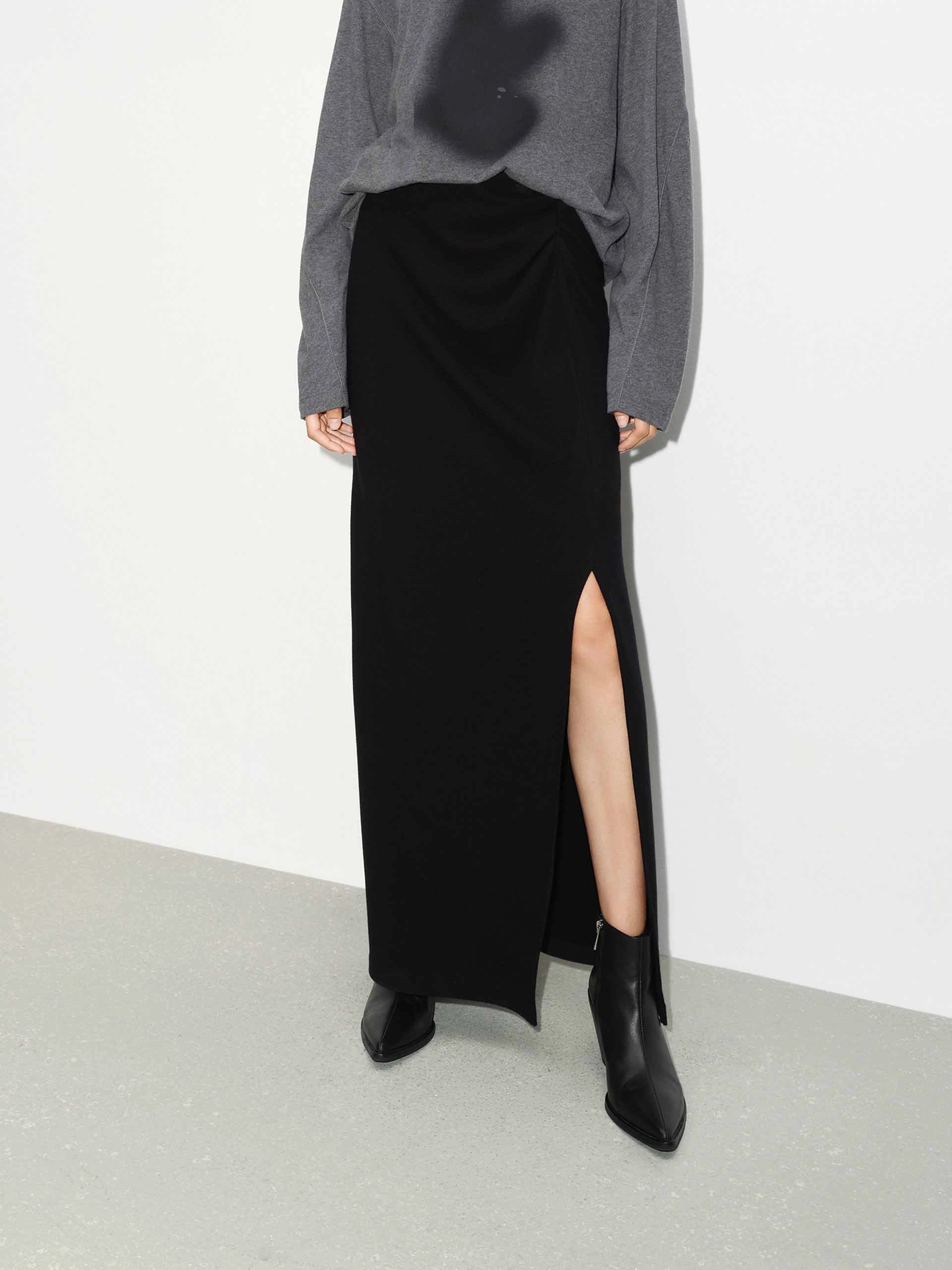 Adaptable Style Maxi Side Slit Skirt