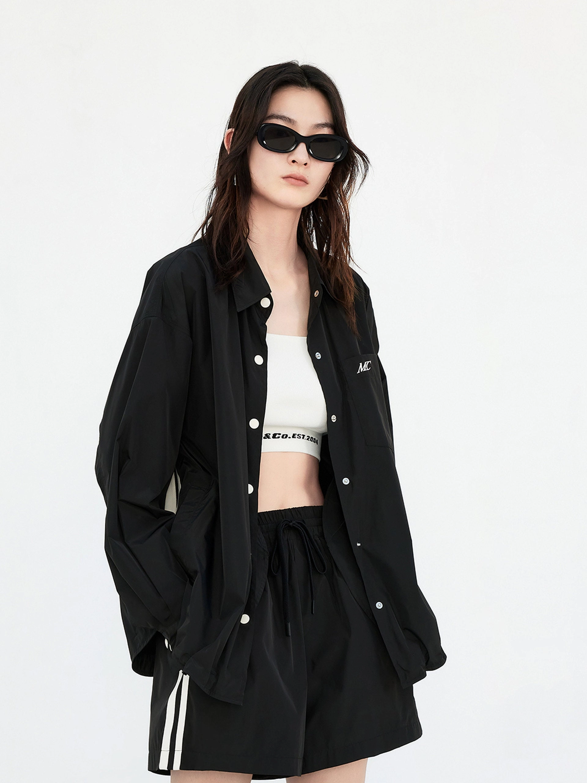 Eco Friendly Dye MC Logo Shirt Jacket