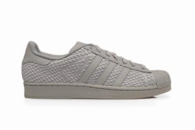 Cushion Layer Flexible Midsole Mens Adidas Superstar - AQ3049 - Grey Trainers