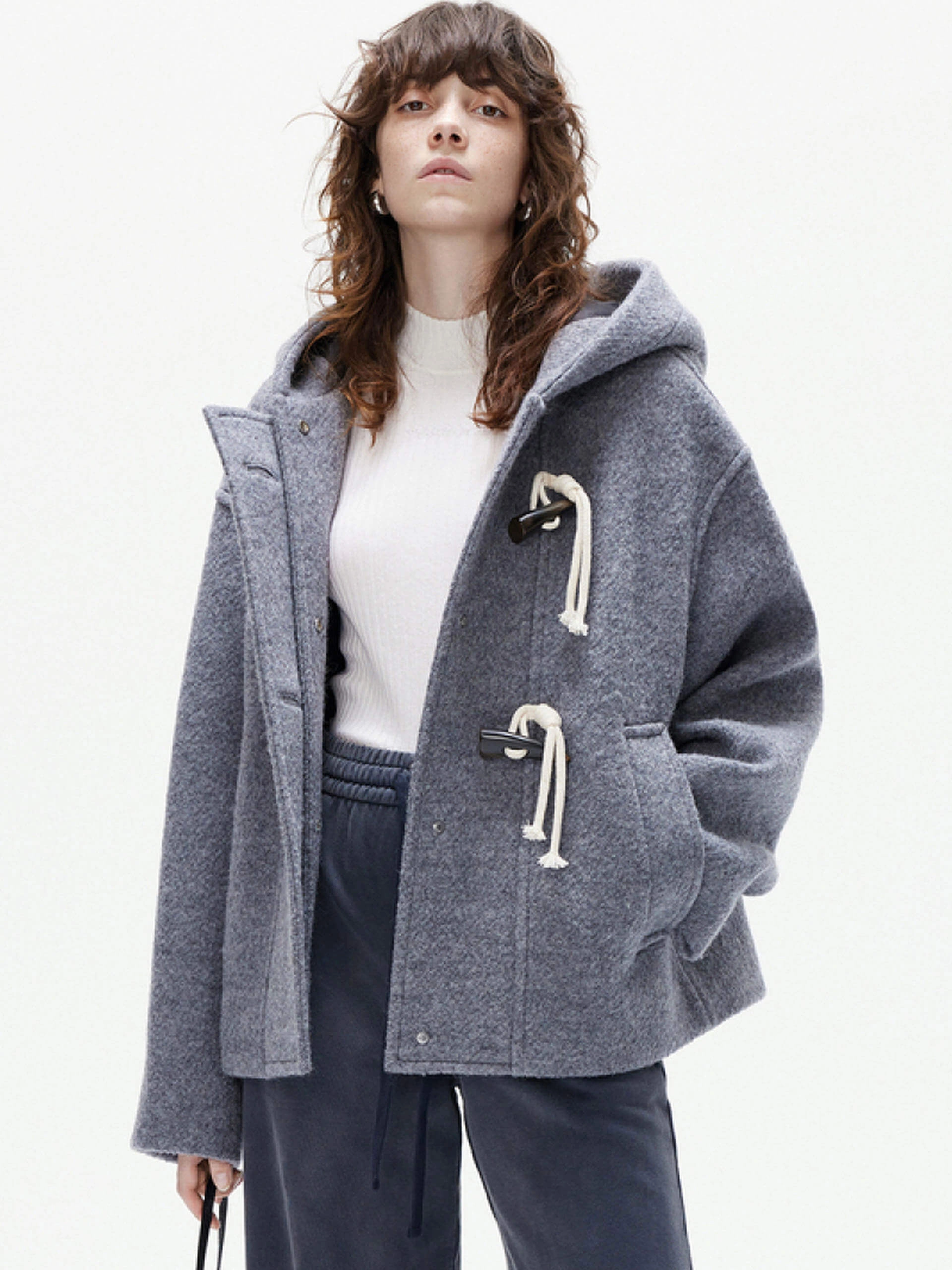 Merino Wool Cropped Coat Functional Layer Piece Abrasion Resistant Edging