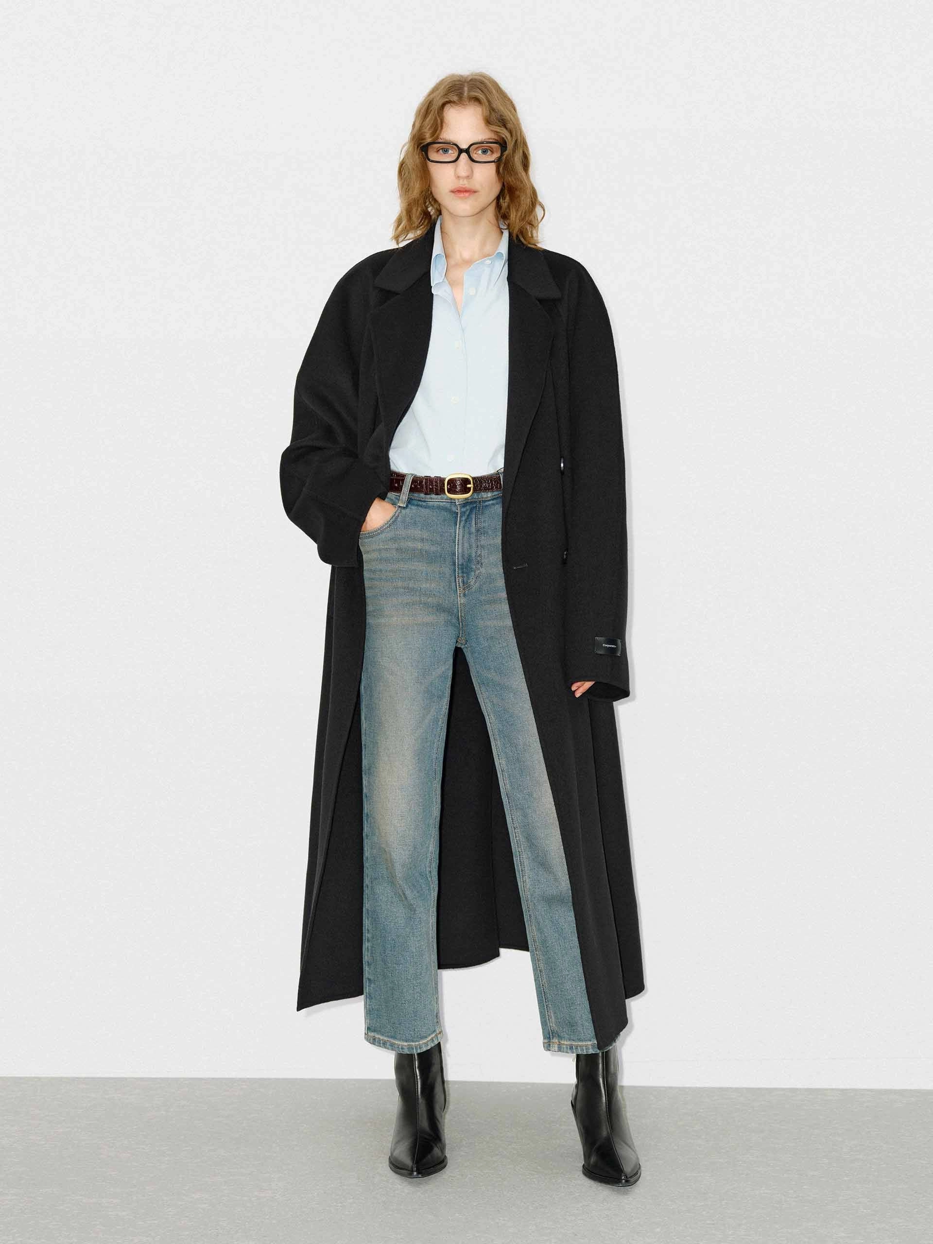 Versatile Styling Merino Wool Long Coat
