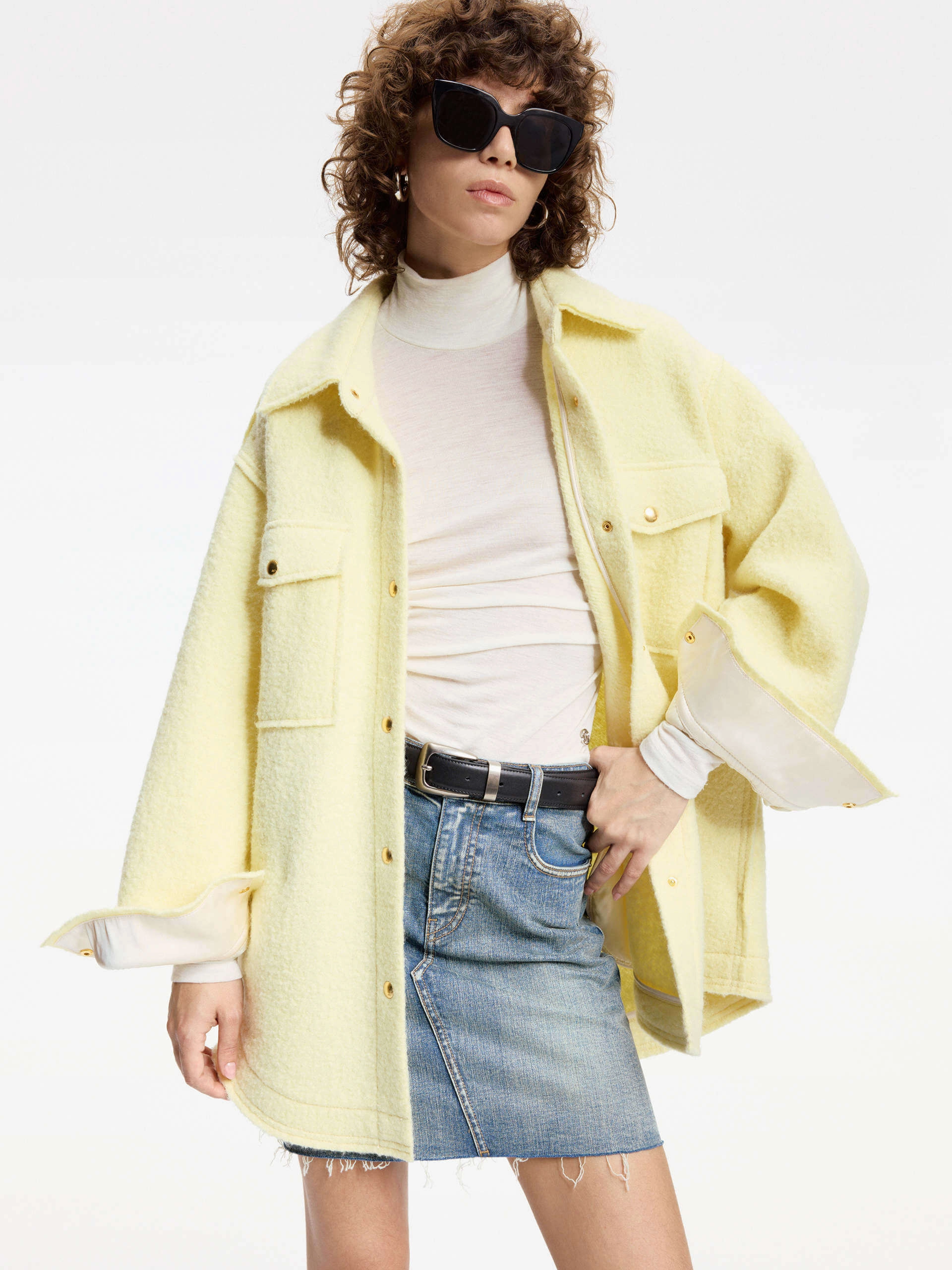 Airflow Ventilation Thermoregulating Lining Merino Wool Loose Jacket