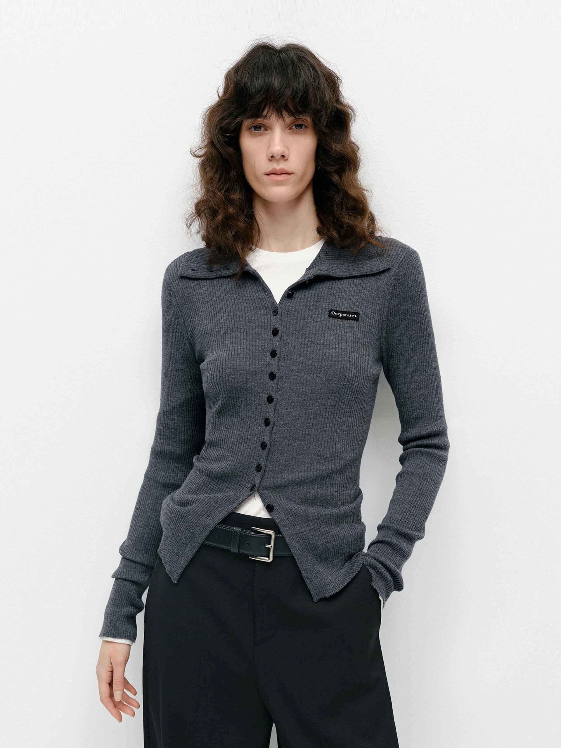 Merino Wool Slim Cardigan Non Chafe Armholes AllPurposeWear
