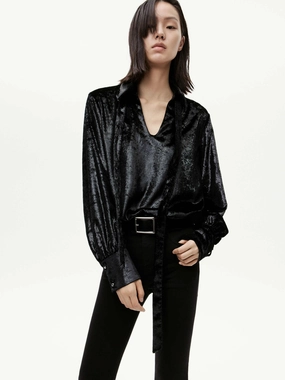 Fun Design AntiStatic Coating Metallic Jacquard Tie Shirt