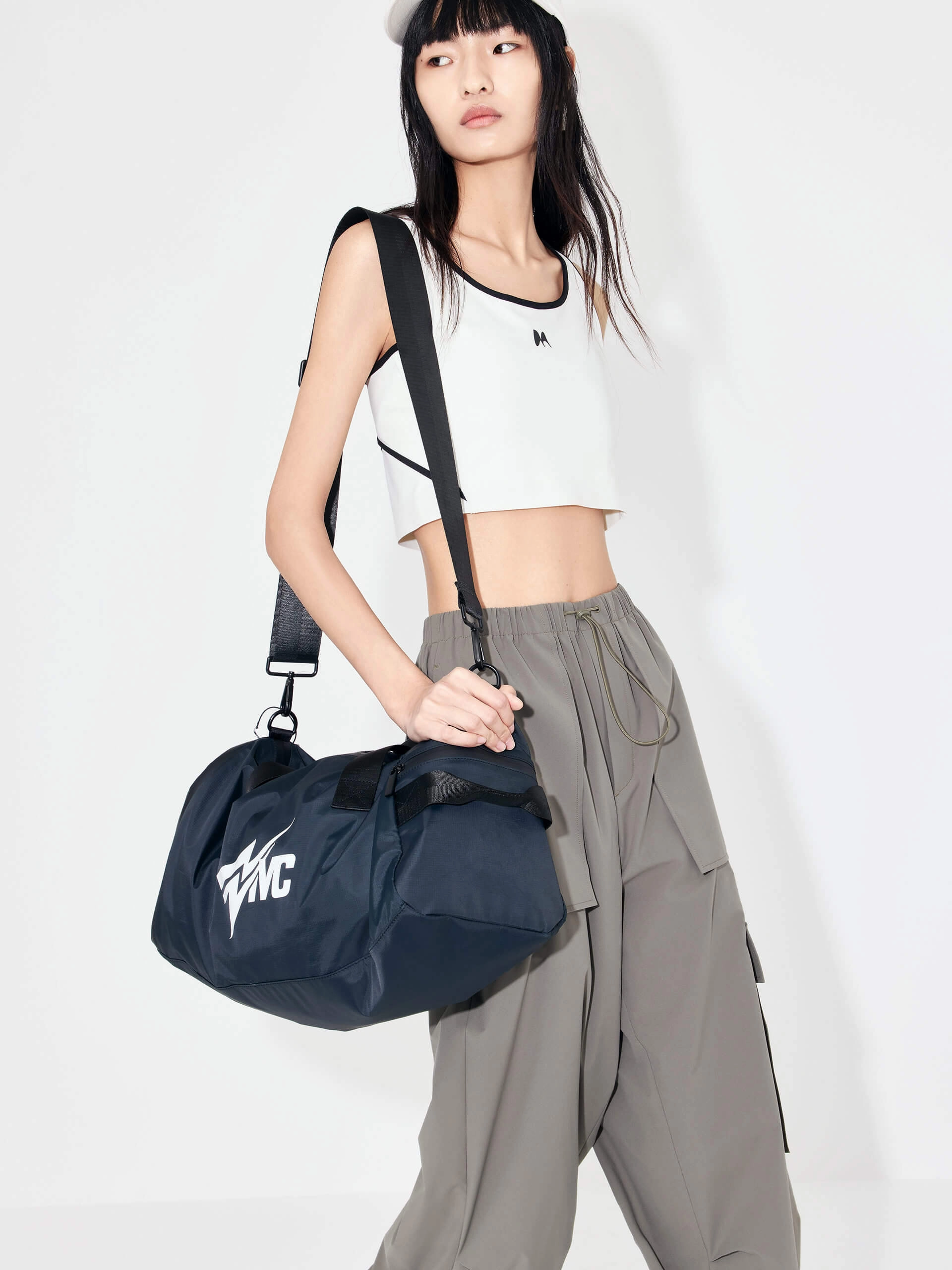 Deconstructed Bra Tank Top Sporty Sweatshirt Lightweight Knit