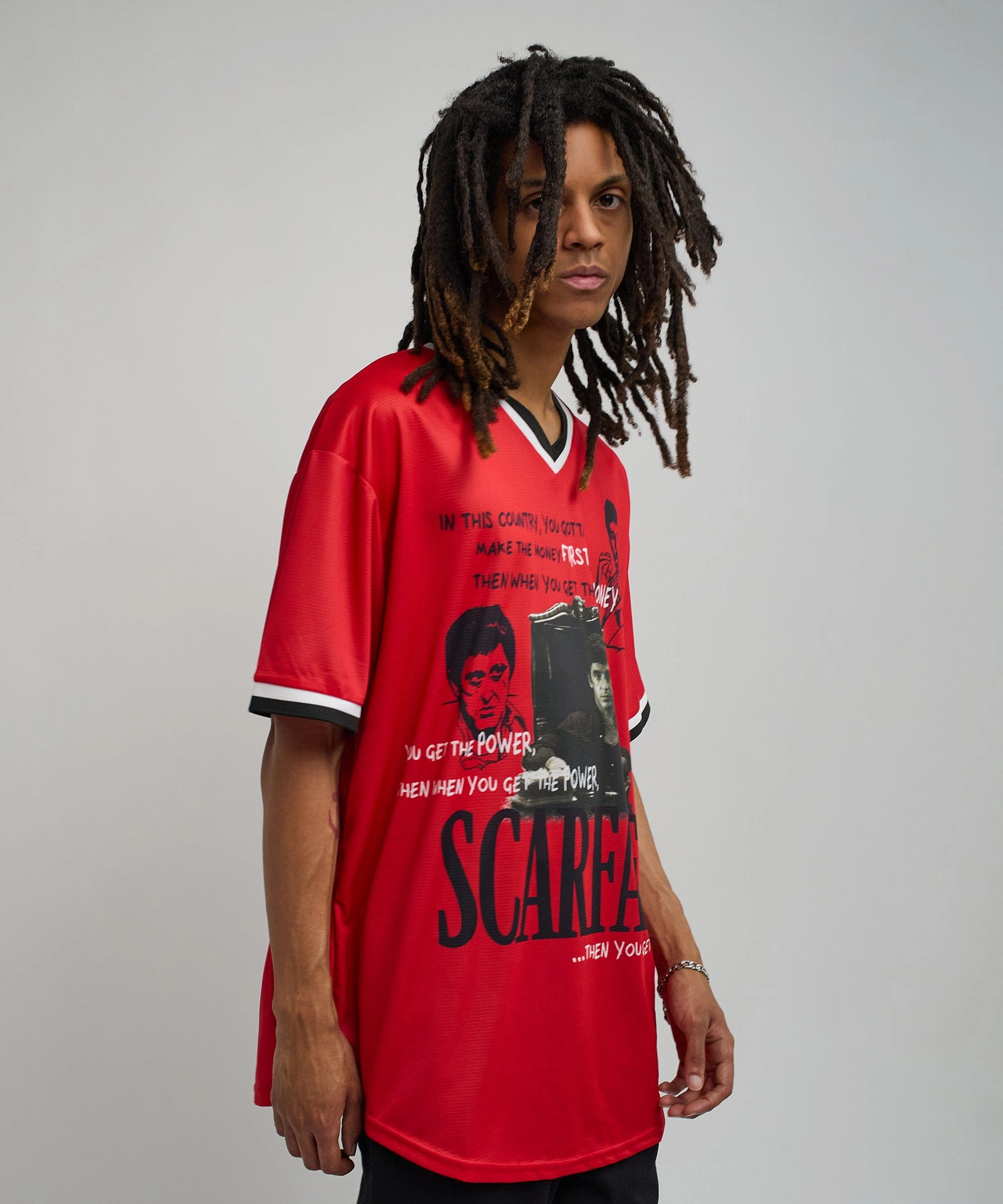 Scarface? Baseball Jersey - Red High Durability Material FasteningHood
