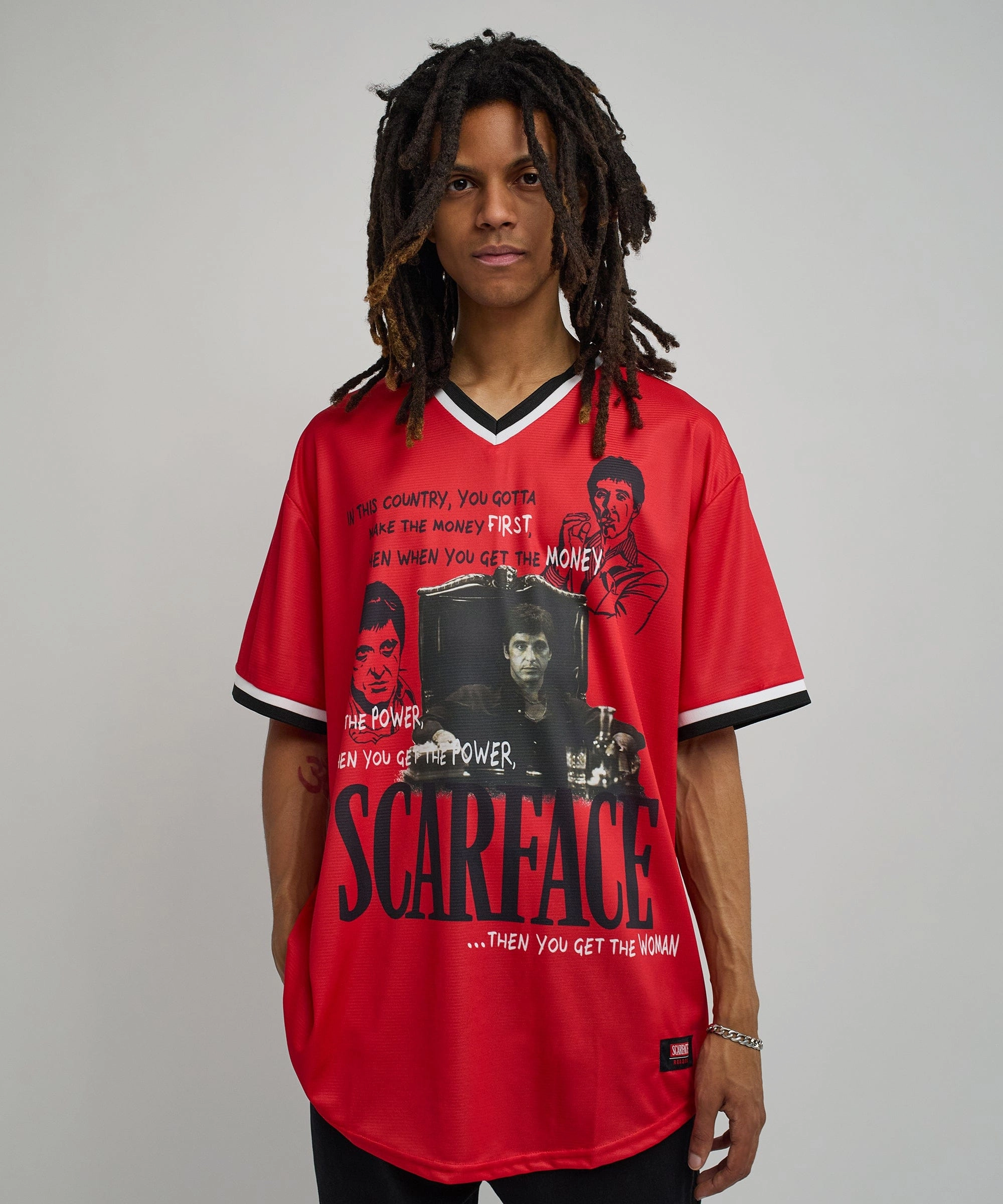 Scarface? Baseball Jersey - Red Non Restrictive Mobility