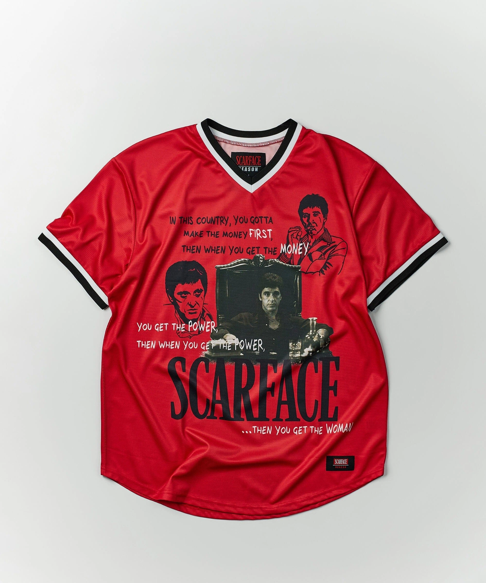 Scarface? Baseball Jersey - Red ButterSoftTexture