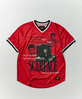 Scarface? Baseball Jersey - Red ButterSoftTexture