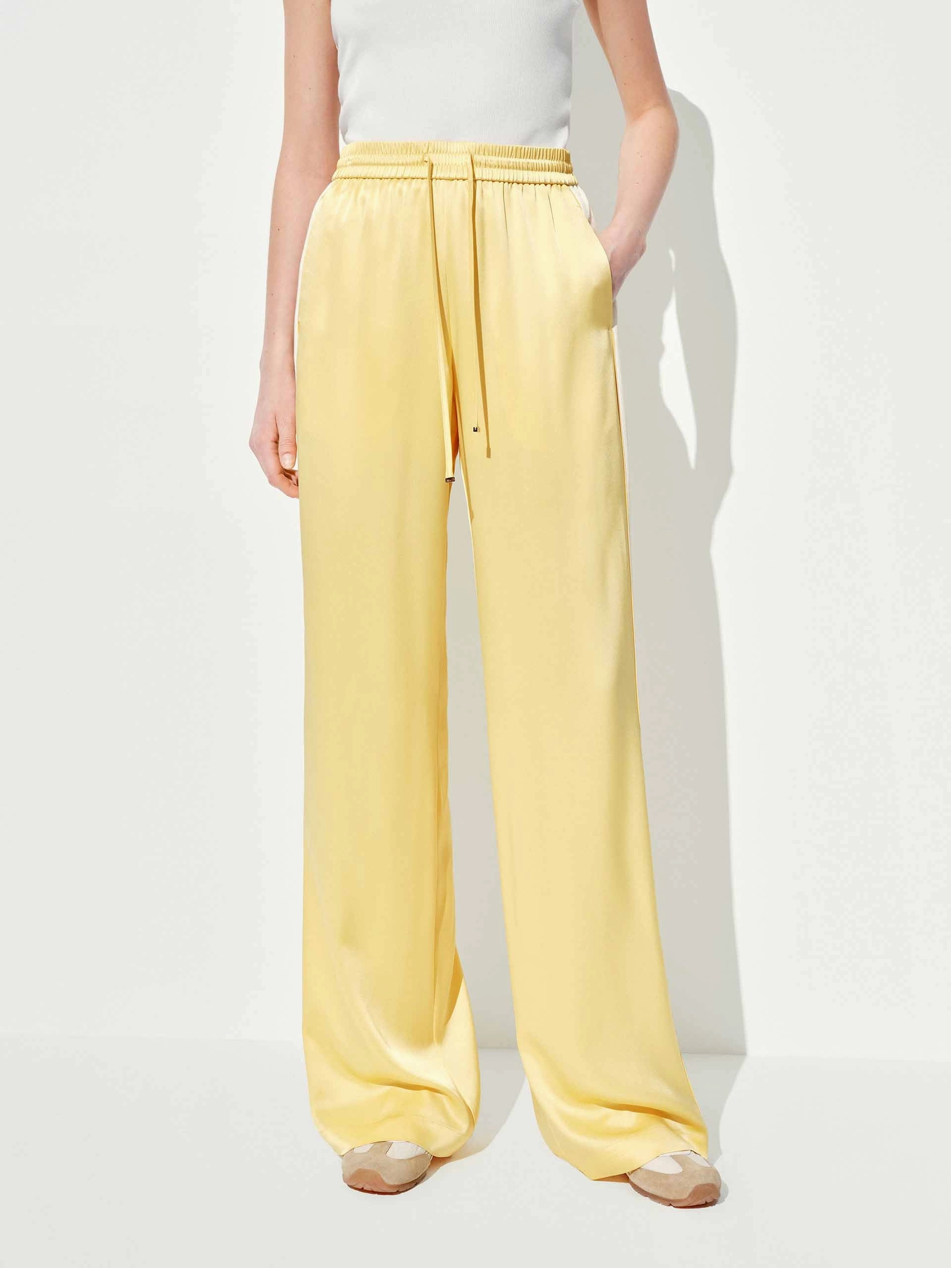 Contrast Drawstring Waist Trousers Neutral Fit