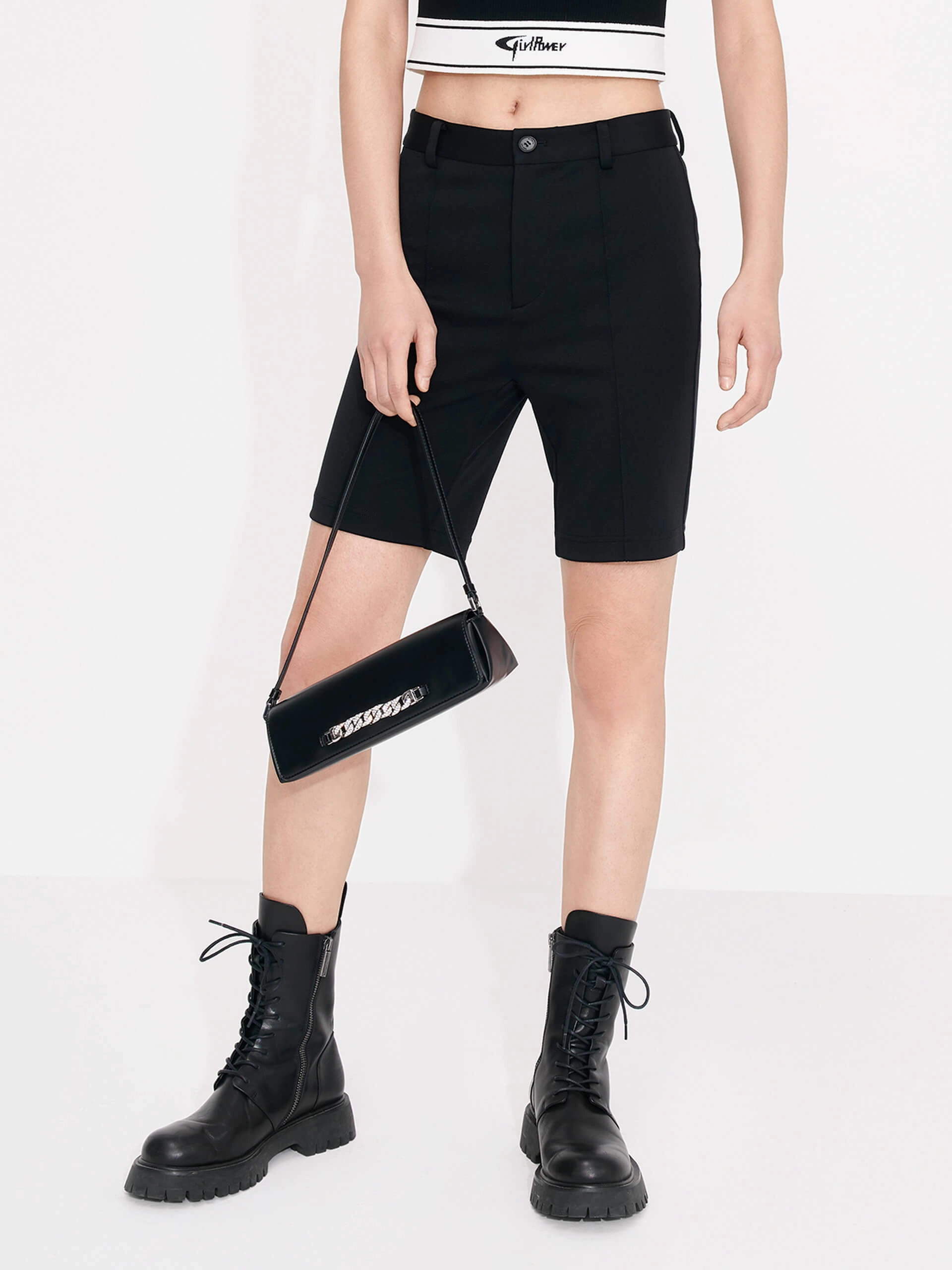 All-day Flex Mid Waist Skinny Shorts