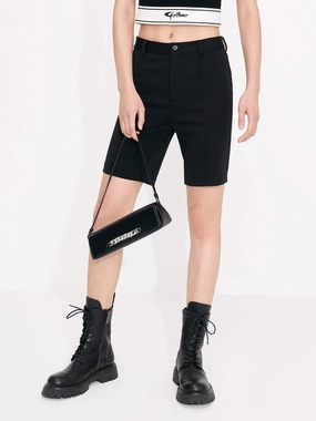 Flexible Wear Mid Waist Skinny Shorts