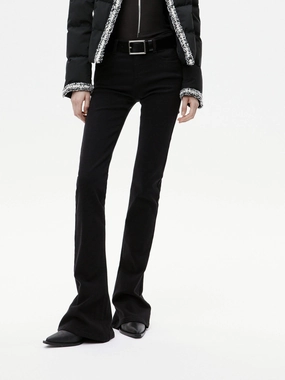 Asymmetric Waist Flared Jeans quick dry
