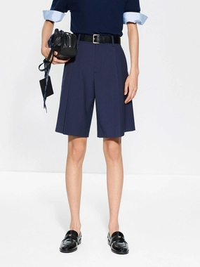 Midi Length Straight Shorts No Ride Fit