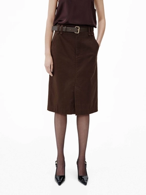 Midi Length Straight Skirt Comfortable Fit Wear Lightweight Material