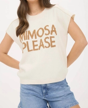 Sustainable Production Certified Simple Comfort Mimosa Sweater In Cream