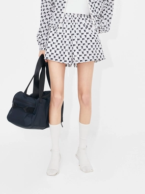 Printed Elastic Waist Shorts Streetwear vibe Anti Static Fabric
