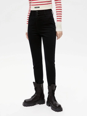 Wide Waistband Skinny Jeans Style Statement Loose Smooth Shopping Day