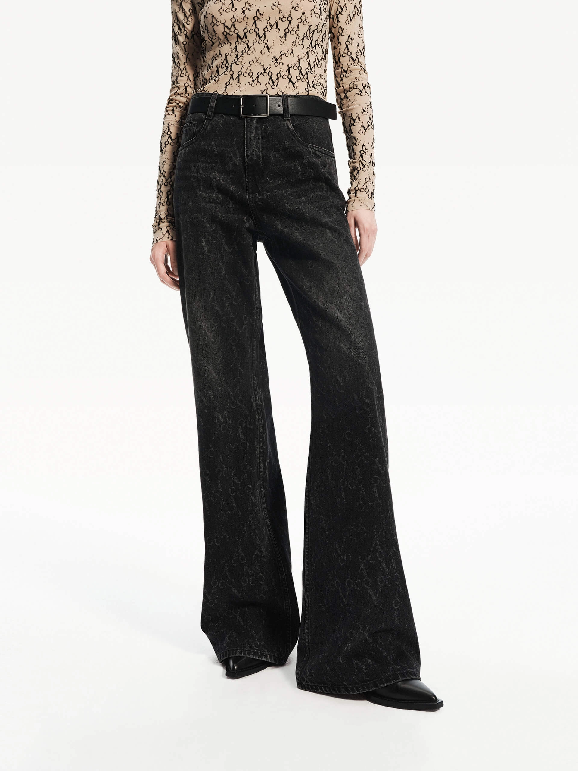 Monogram Flare Jeans Flex Look No Fuss Wear